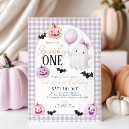 Spooky One Halloween Ghost Lila 1. Geburtstag Einladung