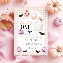 Spooky One Halloween Ghost Orange 1. Geburtstag Einladung