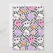 Spooky One Halloween Groovy Ghost 1. Geburtstag Einladung (Rückseite)