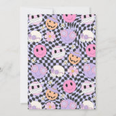 Spooky One Halloween Groovy Ghost 1. Geburtstag Einladung (Rückseite)