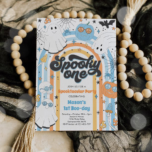 Spooky One Halloween Groovy Ghost 1. Geburtstag Einladung