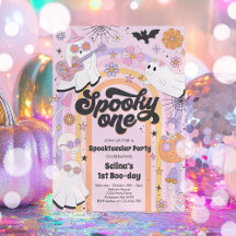 Spooky One Halloween Groovy Ghost 1. Geburtstag