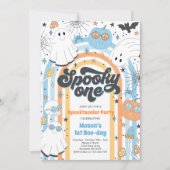 Spooky One Halloween Groovy Ghost 1. Geburtstag Einladung (Vorderseite)
