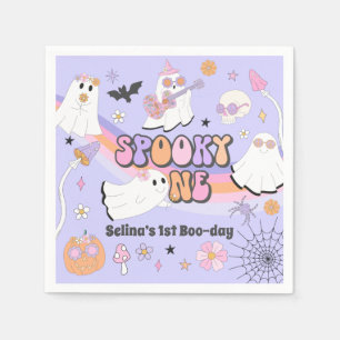 Spooky One Halloween Groovy Ghost 1. Geburtstag Serviette