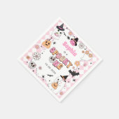 Spooky One Halloween Groovy Ghost 1. Geburtstag Serviette (Ecke)