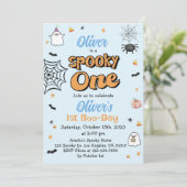 Spooky One Halloween Junge 1. Geburtstag Einladung (Stehend Vorderseite)