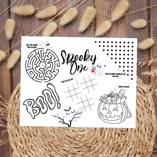 Spooky One | Halloween | Kids Activity Tischset(2) (Von Creator hochgeladen)