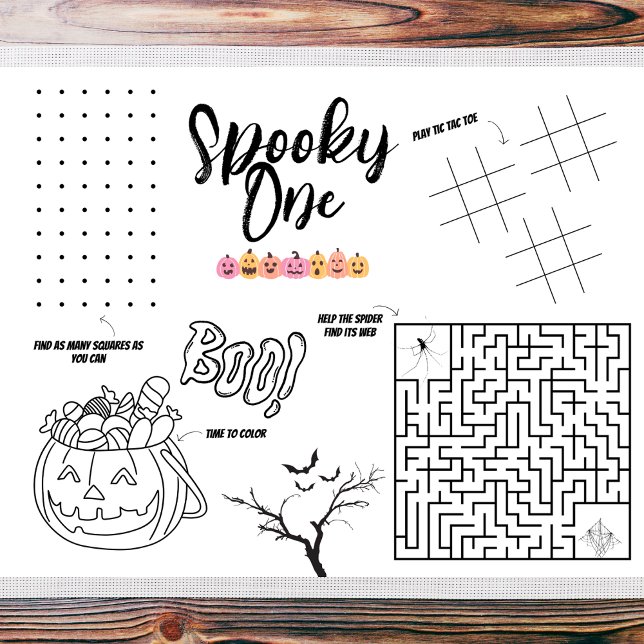 Spooky One | Halloween | Kids Activity Tischset(3) (Von Creator hochgeladen)