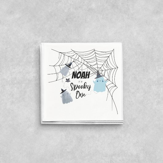 Spooky One | Halloween-Napkins | Blaue Geister Serviette