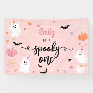 Spooky One Halloween Niedlich Ghost 1. Geburtstag Banner