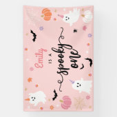 Spooky One Halloween Niedlich Ghost 1. Geburtstag Banner (Vertikal)