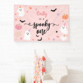 Spooky One Halloween Niedlich Ghost 1. Geburtstag Banner (InSitu)