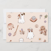 Spooky One Halloween Niedlich Ghost 1. Geburtstag Einladung (Rückseite)