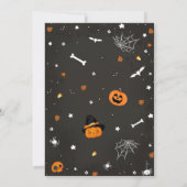 Spooky One Halloween Niedlich Ghost 1. Geburtstag Einladung (Rückseite)