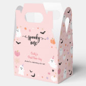 Spooky One Halloween Niedlich Pink Ghost 1. Geburt Geschenkschachtel (Geöffnet)