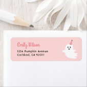 Spooky One Halloween Pink Ghost-Rücksendeadresse (Insitu)