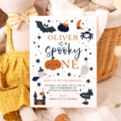 Spooky One Halloween Pumpkin 1. Geburtstag Einladung