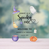 Spooky One Halloween Willkommen am 1. Geburtstag Acrylschild (Neutral)