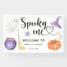 Spooky One Halloween Willkommen am 1. Geburtstag Banner