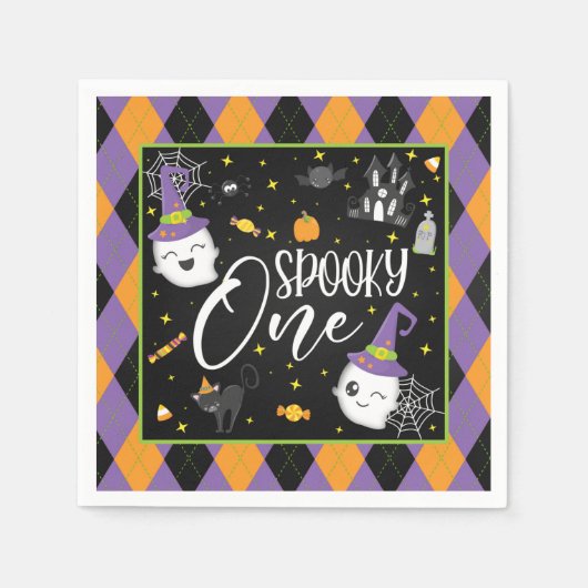 Spooky One Napkin - Blk Serviette (Vorderseite)