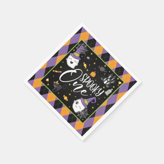 Spooky One Napkin - Blk Serviette (Ecke)