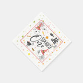 Spooky One Napkin - Girl White Serviette (Ecke)