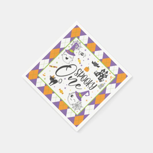 Spooky One Napkin - White Serviette (Ecke)