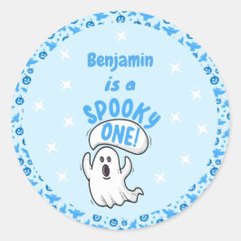 Spooky One Niedlich Funny Halloween Ghost 1. Gebur Runder Aufkleber