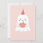 Spooky One Niedlich Ghost 1. Geburtstag Party Einladung (Rückseite)