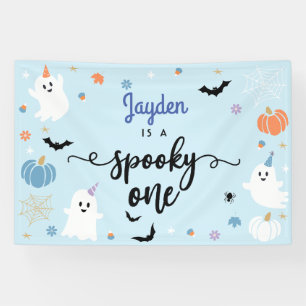 Spooky One Niedlich Ghost Halloween 1. Geburtstag Banner