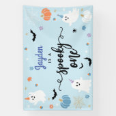 Spooky One Niedlich Ghost Halloween 1. Geburtstag Banner (Vertikal)