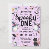 Spooky One Niedlich Ghost Halloween 1. Geburtstag  Einladung (Vorderseite)