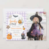 Spooky One Niedlich Ghost Halloween 1. Geburtstag  Einladung (Vorderseite)