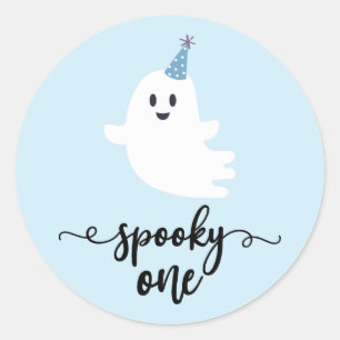 Spooky One Niedlich Ghost Halloween 1. Geburtstag Runder Aufkleber