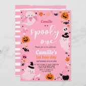Spooky One niedlich Ghost Halloween Geburtstag Einladung (Vorne/Hinten)