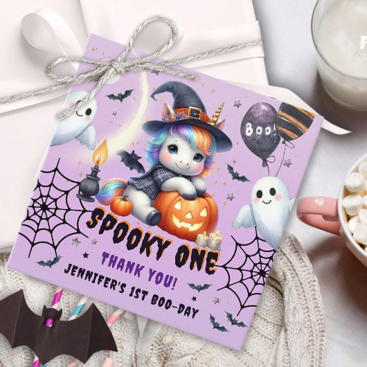 Spooky ONE Niedlich Girl Lila Halloween 1. Geburts Geschenkanhänger