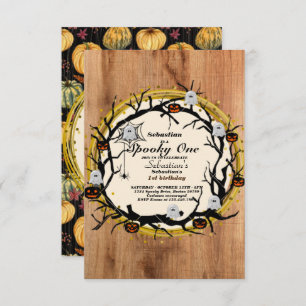 Spooky One Niedlich Halloween Ghost 1. Geburtstag Einladung