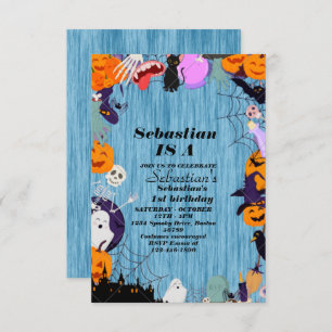 Spooky One Niedlich Halloween Ghost 1. Geburtstag Einladung