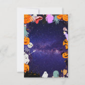 Spooky One Niedlich Halloween Ghost 1. Geburtstag Einladung (Rückseite)