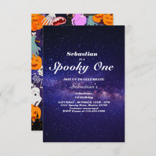 Spooky One Niedlich Halloween Ghost 1. Geburtstag Einladung