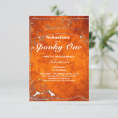 Spooky One Niedlich Halloween Ghost 1. Geburtstag  Einladung (Stehend Vorderseite)