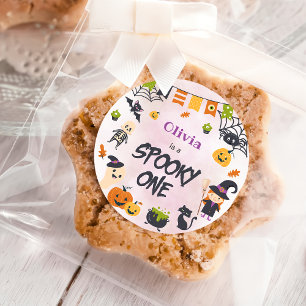 Spooky One Niedlich Halloween Ghost 1. Geburtstag Runder Aufkleber