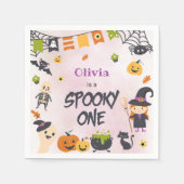 Spooky One Niedlich Halloween Ghost 1. Geburtstag Serviette (Vorderseite)