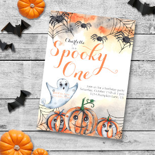 Spooky One Niedlich Watercolor Halloween 1. Geburt Einladung