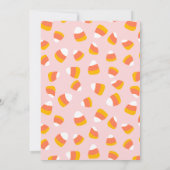 SPOOKY ONE Niedliche und moderne rosa Geist Einlad Einladung (Rückseite)