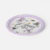 Spooky One Paper Plate - Lila Pappteller (Schrägansicht)
