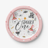 Spooky One Paper Plate - Pink Pappteller (Vorderseite)