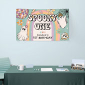 Spooky One Retro 1. Geburtstag Halloween-Party Banner (Messeveranstaltung)