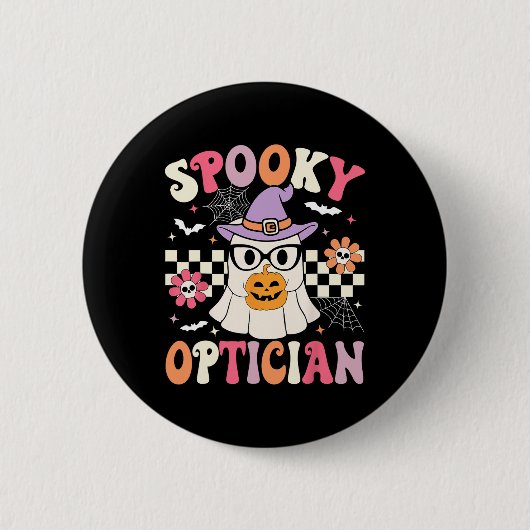 Spooky Optician Halloween Doktor Halloween Opt Button (Vorderseite)