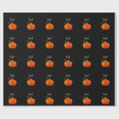 Spooky Orange Black Cat Trick oder Treat Halloween Geschenkpapier (Flach)